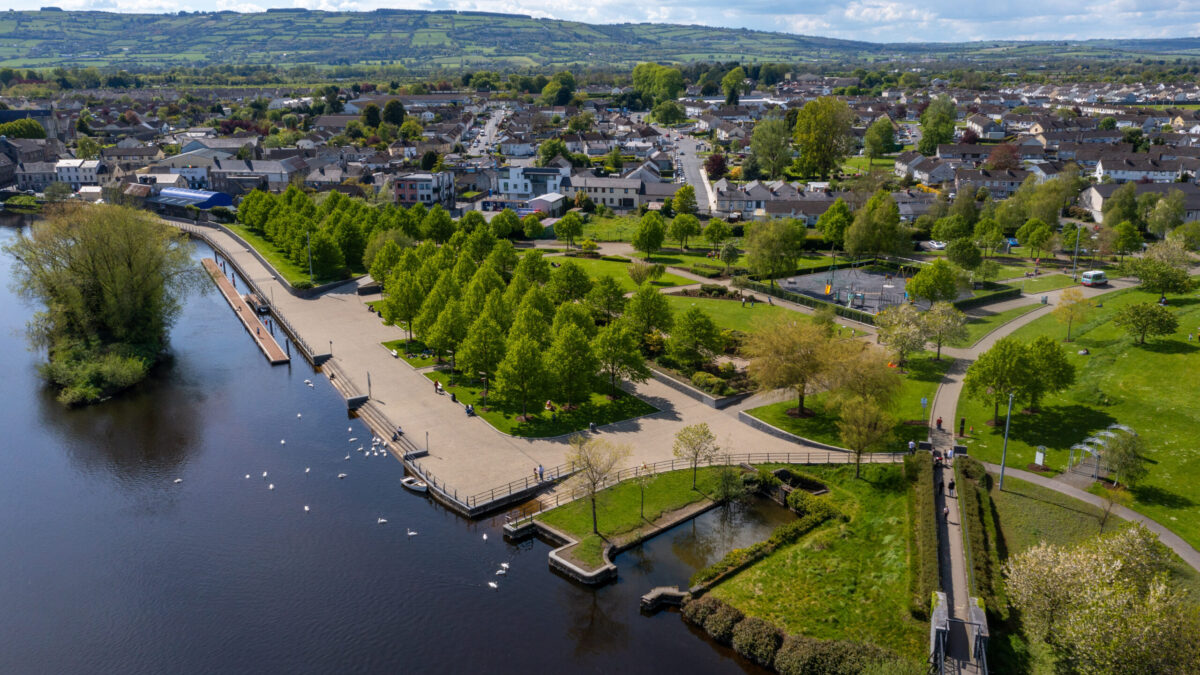 Ariel view of Town Park carlow